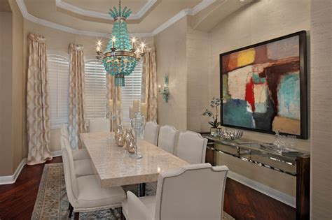 Heavy drapes may look beautiful in your formal dining room while. Formal Dining Room - Transitional - Dining Room - tampa ...