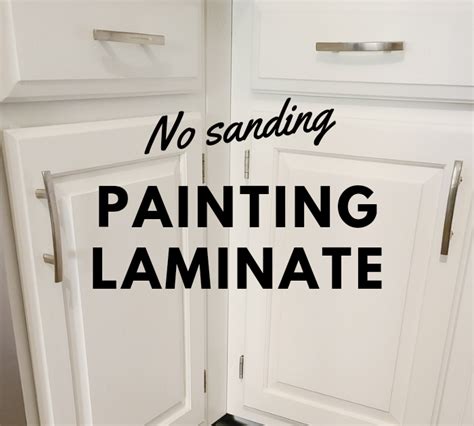How To Paint Laminate Cabinets Without Sanding Shanetta Diy Life