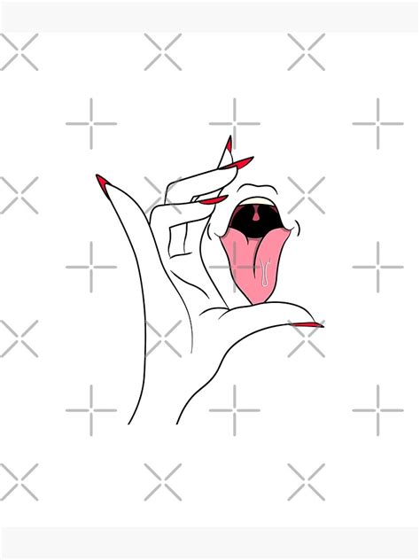 Sexy Cartoon Blowjob Illustration Deep Throat Queen Poster By Prodbynieco Redbubble