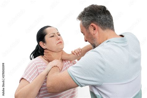 Man Strangling Woman Stock Photo Adobe Stock