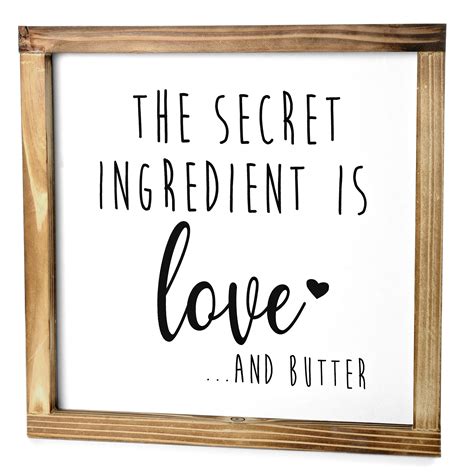 Buy The Secret Ingredient is Love Sign 12x12 Inch - Secret Ingredient