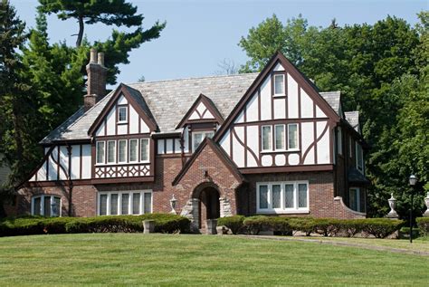 Considered a step up from the english cottage, a tudor home is made from brick and/or stucco with decorative half timbers exposed on the exterior and interior of the home. 33 Types of Architectural Styles for the Home (Modern ...