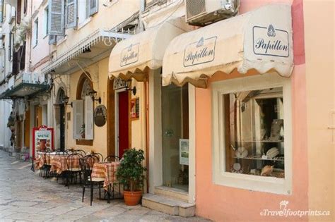 Street With Cafes And Shops Corfu Greece Corfu Town Corfu Greece