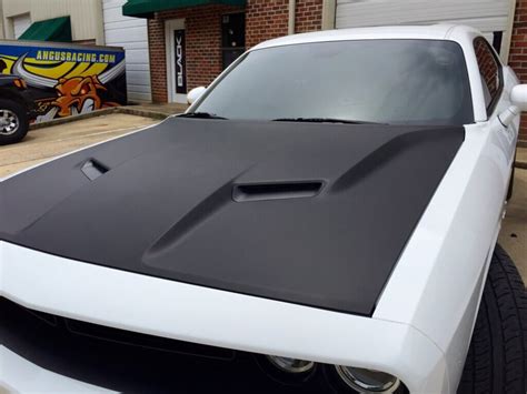 Contact us for more information. Matte Black Dodge Challenger Hood | Black Diamond Designs ...