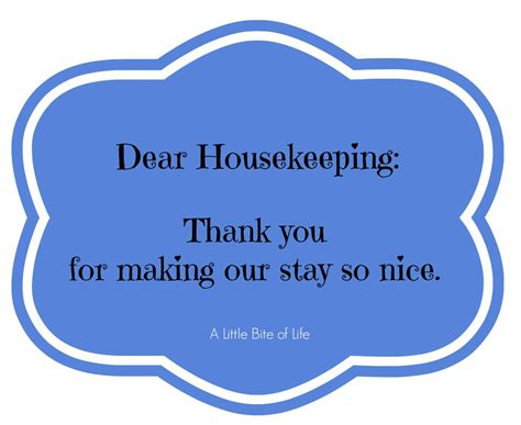 Thank You Notes For Hotel Housekeeping Printables A Cork Fork