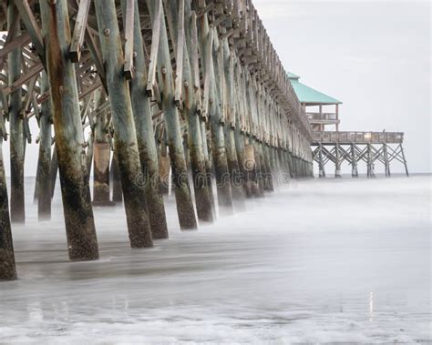 Pier At Folly Beach In Charleston South Carolina Stock Image Image Of
