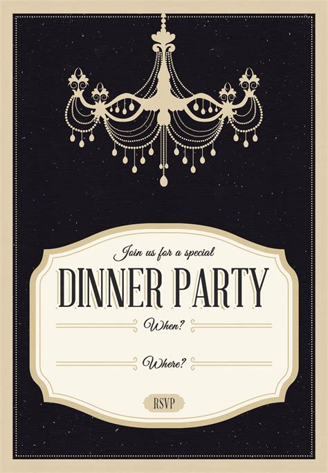 Free Printable Invitation Cards For Dinner
