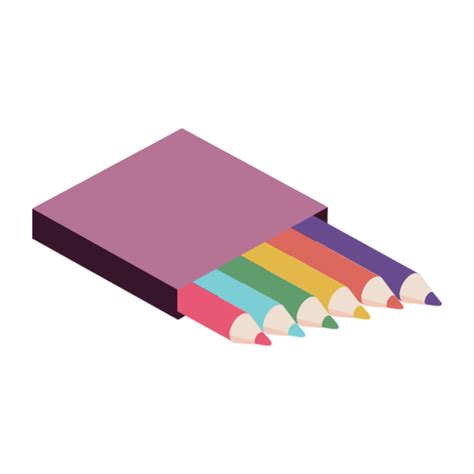Caja De Lápices Color Color Plano Descargar Pngsvg Transparente