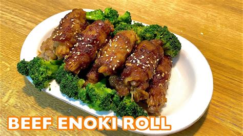 resep beef enoki roll ala sushi tei beef enoki roll recipe youtube