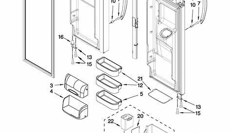 REFRIGERATOR DOOR PARTS Diagram & Parts List for Model 59677599801
