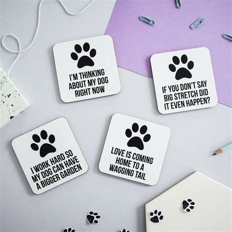 Funny Dog Coasters By Purple Tree Designs