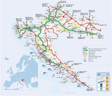 Limita al noreste con hungría, al este con serbia, al. Croacia tren mapa - Mapa de croacia tren (el Sur de Europa ...