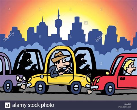 Download This Stock Vector Traffic Jam Man Stuck In Car Vector