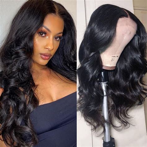 Body Wave Closure Wig 5x5 Lace Closure Wigs For African