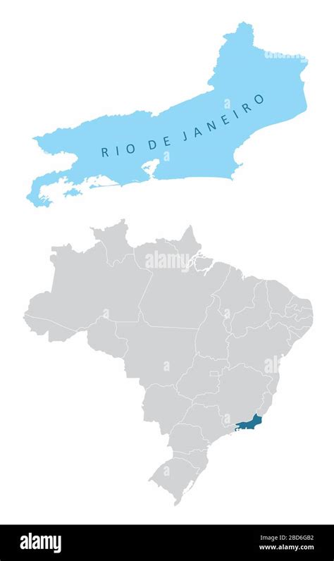 Rio De Janeiro State Map Stock Vector Image And Art Alamy
