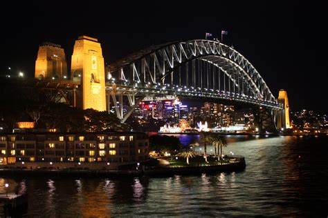 Sydney City And Suburbs Sydney Harbour Bridge Night
