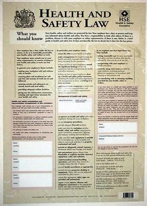 All covered employers are required to display the poster in their workplace. Legislation Update - New HSE Law Poster - The Up and Under ...