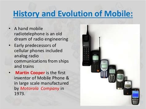 Evolution Mobile Phone History Imobile Cool
