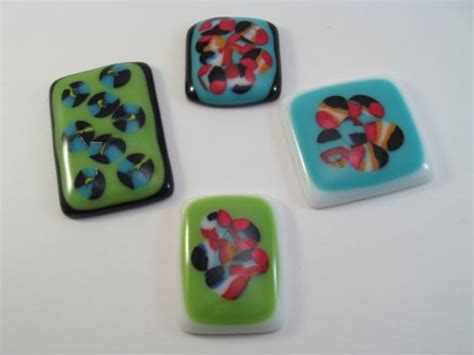 Show And Tell Fused Glass Cabochons Glass Art By Margot