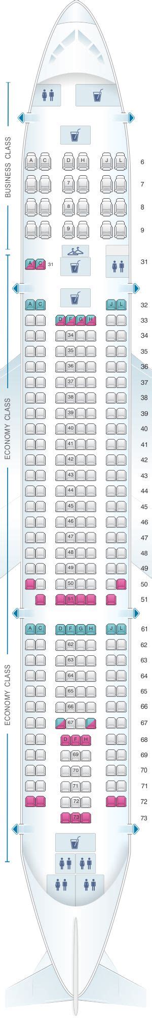 Seat Map China Eastern Airlines Airbus A300 600 Config1 Asiana