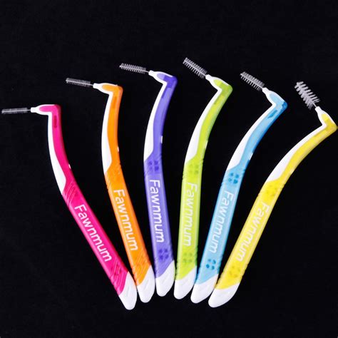 5pcsset L Shaped Interdental Brush Orthodontic Toothbrushes Soft