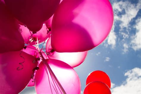 Free Photo Pink And Red Balloons During Daytime Balloons Birthday Bright Free Download