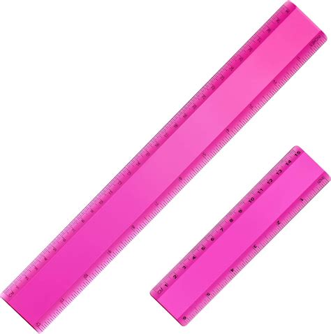Plastic Ruler Straight Ruler Plastic Measuring Tool 12 Inches And 6