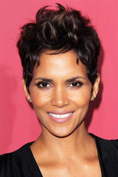 Halle berry is an american actress and a former fashion model, she is a big fan of short haircut, and most of the time she wears short pixie cut, and some times she wear short curly hairstyles, here is her latest hairstyle: 85 Stylish Short Hairstyles For Women Over 50 ...