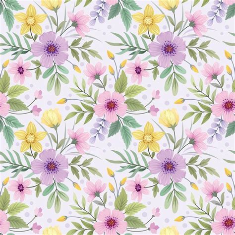 Flower Seamless Pattern Vector Art Icons And Graphics For Free Download