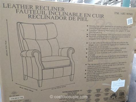 synergy home furnishings leather recliner