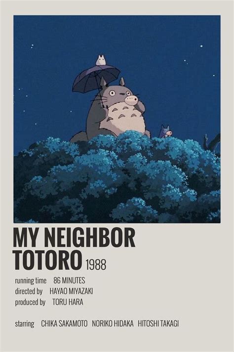Minimalist Polaroid Film Poster My Neighbor Totoro Film Posters