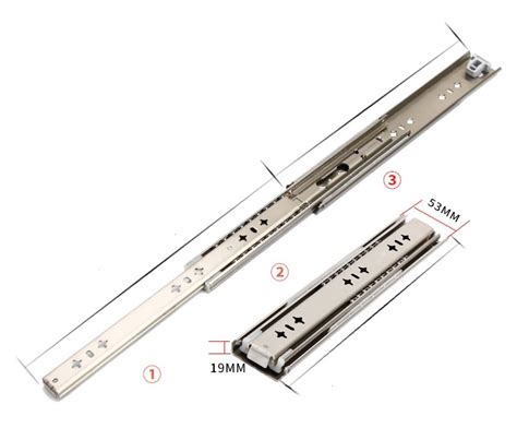 125kg Stainless Steel Drawer Slides 250mm To 1000mm