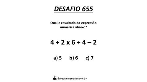O Número N Representa O Resultado Da Expressão