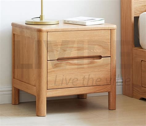 Miuz Bedside Table Drawers Side Tables Solid Timber American Oak Wood
