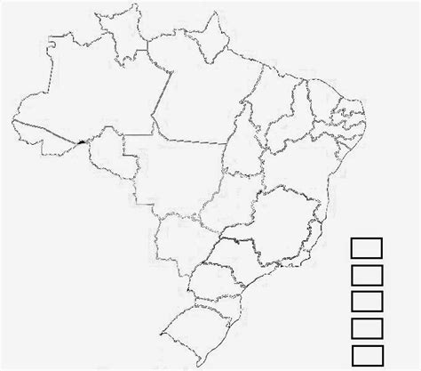 Desenhos para pintar e colorir Mapa do Brasil para colorir Regiões