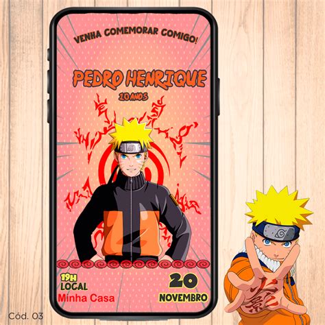 Convite Digital Naruto Elo7 Produtos Especiais