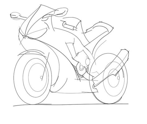 How To Draw A Motorbike With Pencil Step By Step Drawing Tutorial