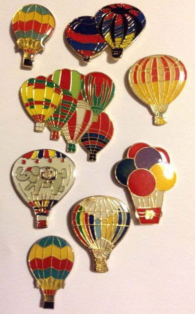 8 Different Hot Air Balloon Pins Red Light Bulbs Light Red Pin I