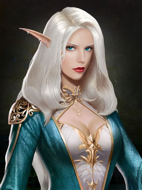 Nenil âr Lútphen High elf mage herald princess RPG character Elven