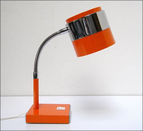 Space Age Orange Desk Lamp Mid Sentury Modern Retro 70s Eames Era