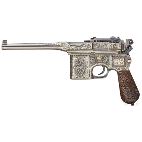 Engraved Mauser C96 Broomhandle Pistol With German Imperial Markings