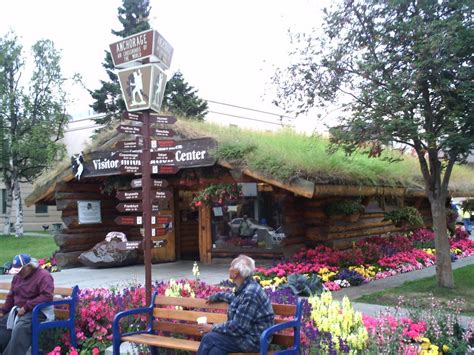 Anchorage has long been known as alaska's biggest native village. Anchorage Alaska sod roof at the visitor center. LOOK at ...