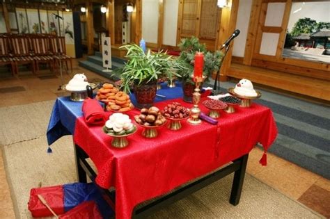 Korean Traditional Wedding The Ceremonial Table Setup Korean Dinner