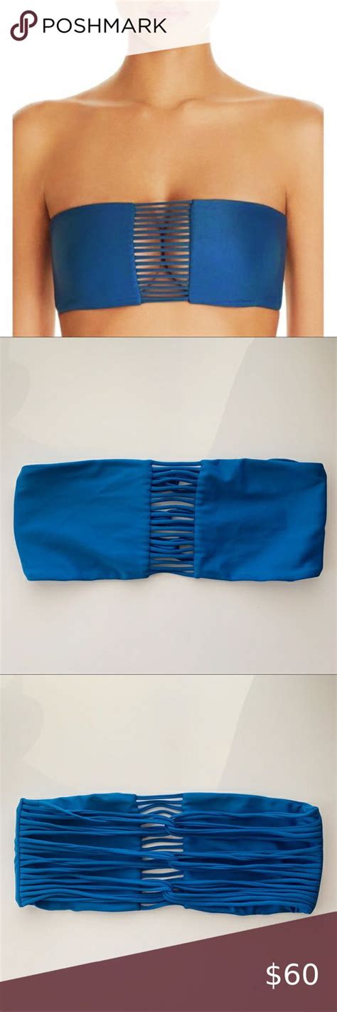 Mikoh Swimwear Sunset 2 Bandeau Top Oceanic Blue Bandeau Swim Tops