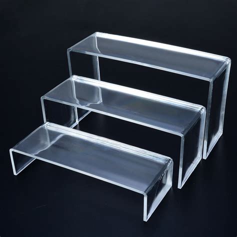 3pcs Transparent Acrylic Display Stand Multi Functional Shoes Storage