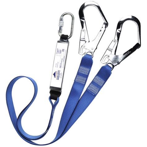 Double Lanyard With Shock Absorber Fall Protection