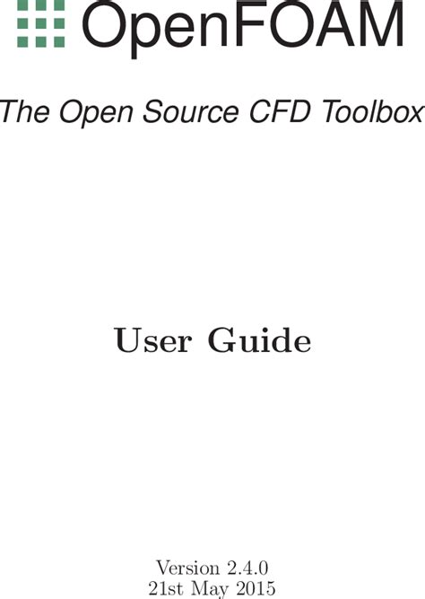 OpenFOAM User Guide