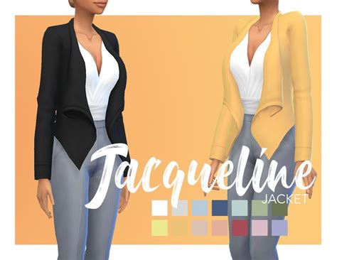 Jacqueline Jacket Sims 4 Maxis Match Sims