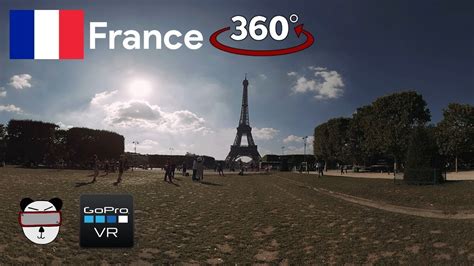 🌍 360° Eiffel Tower 60 Fps Paris France【gopro Vr Travel 360 Video