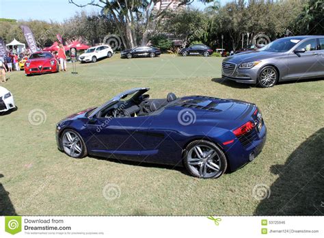 Modern Luxury Cars On Lawn On Display At Event Editorial Photo Image